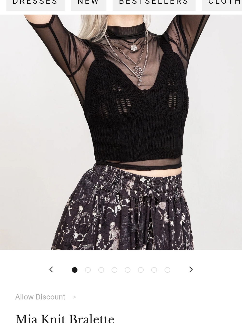 Disturbia Mia Knit Bralette Crop Top